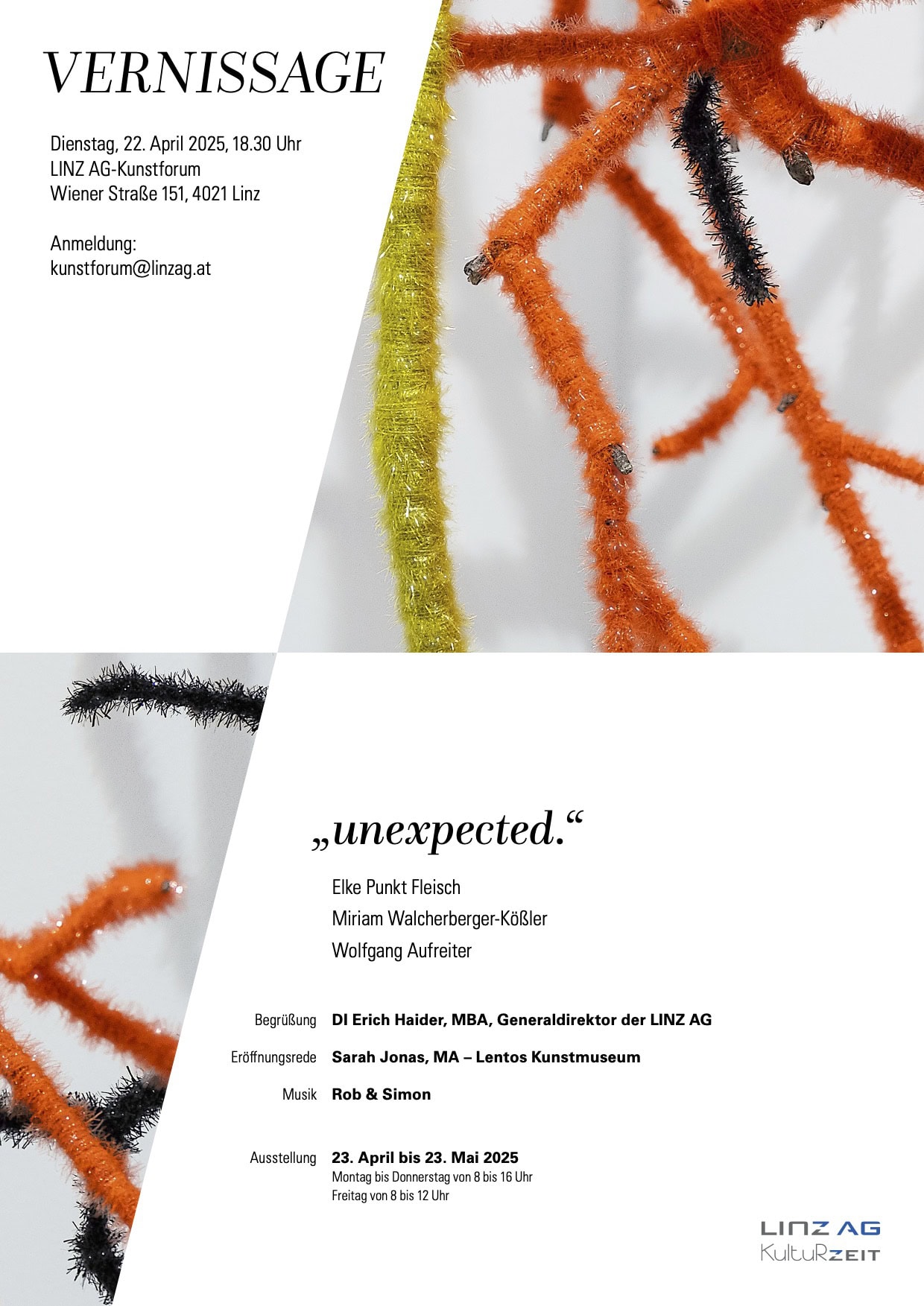 Vernissage Einladung unexpected